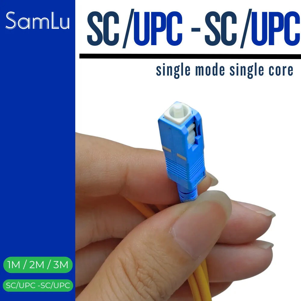 10 pièces SC/UPC cordon de raccordement à fibres optiques monomode Simplex avec veste en PVC jaune cavalier à fibres optiques cordon de raccordement à fibres optiques