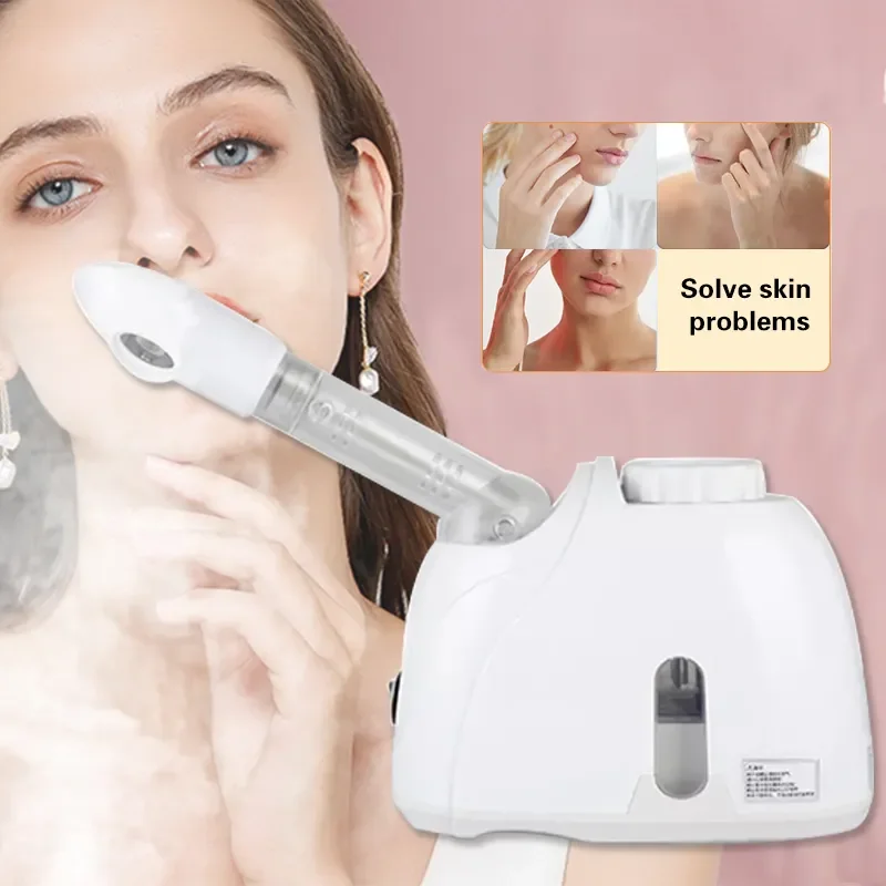 جهاز بخار الوجه المحمول، جهاز بخار الوجه المنزلي بالأيونات النانوية، جهاز ترطيب الهواء، إزالة المسام، إزالة الرؤوس السوداء، تنظيف عميق للبشرة #1
