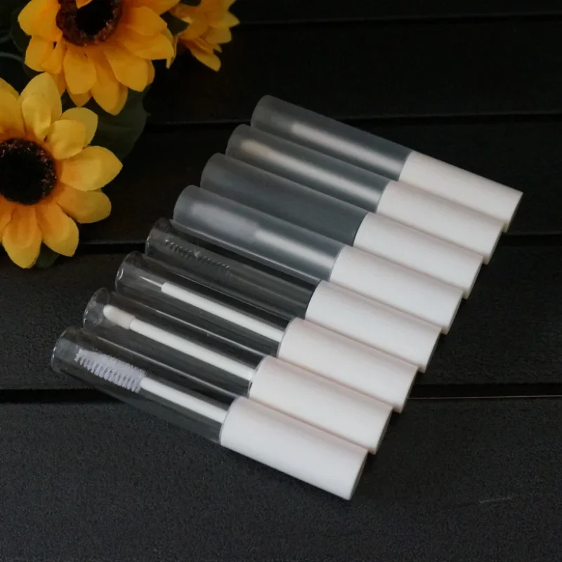 

10/20/30/50/100pcs 10ml Empty Cosmetic Packing Containers Makeup Frosted Mascara Tubes Eyelash Cream Refillable Bottle White Cap