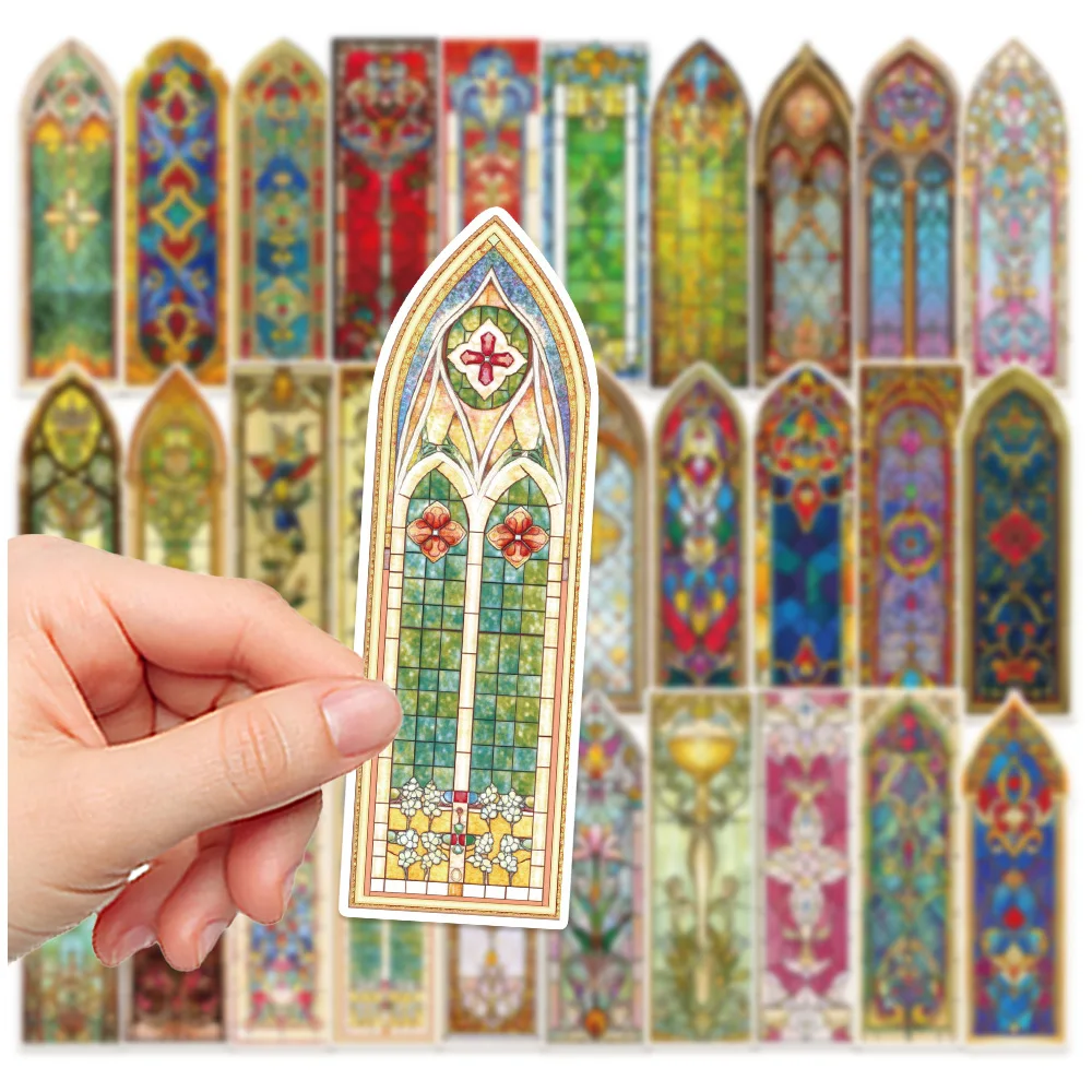 30pcs Baroque Church Architecture Style Bookmarks Decoration Cards Reading Annotations DIY Student Classroom Stationery Gifts