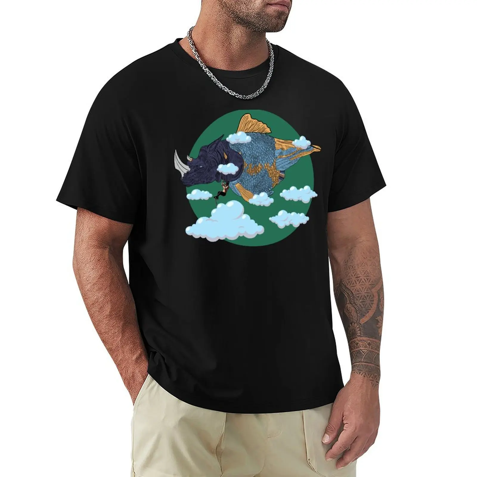 

The print 'Drifting Bird' T-Shirt Creative Graphic Tee Shirt