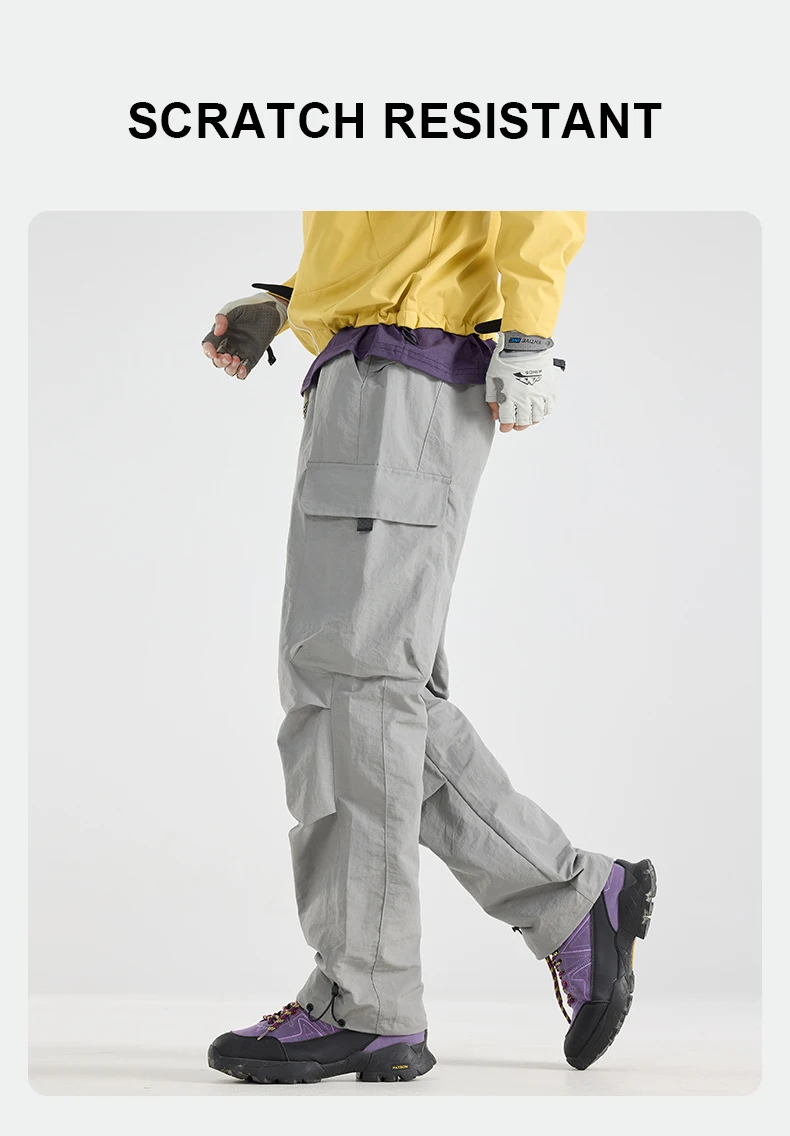 CHRLCK Wasserabweisende Wanderhose für Herren, kratzfest, modische Cargohose, atmungsaktive Hose, Angel- und Campinghose – Detail 8
