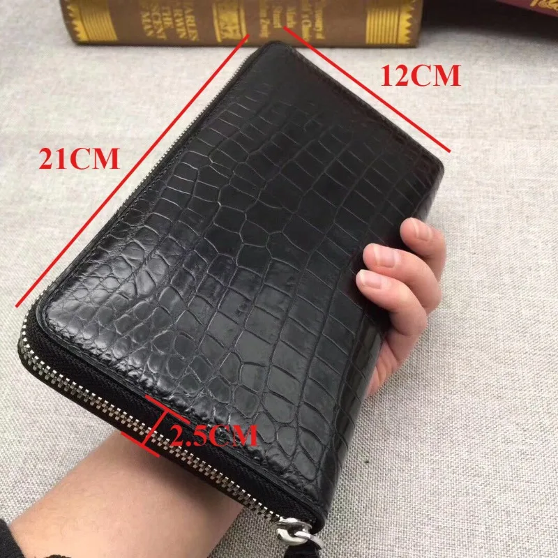 New Fashion Men Wallet Handmade Crocodile Leather Luxury Business High End Clutch Purse Wallets for Women