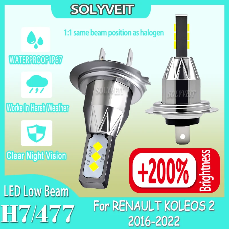 

Fog/Snow Conditions Extend Life Stable Lighting H7 477 Low Beam Lights For RENAULT KOLEOS 2 2016 2017 2018 2019 2020 2021 2022