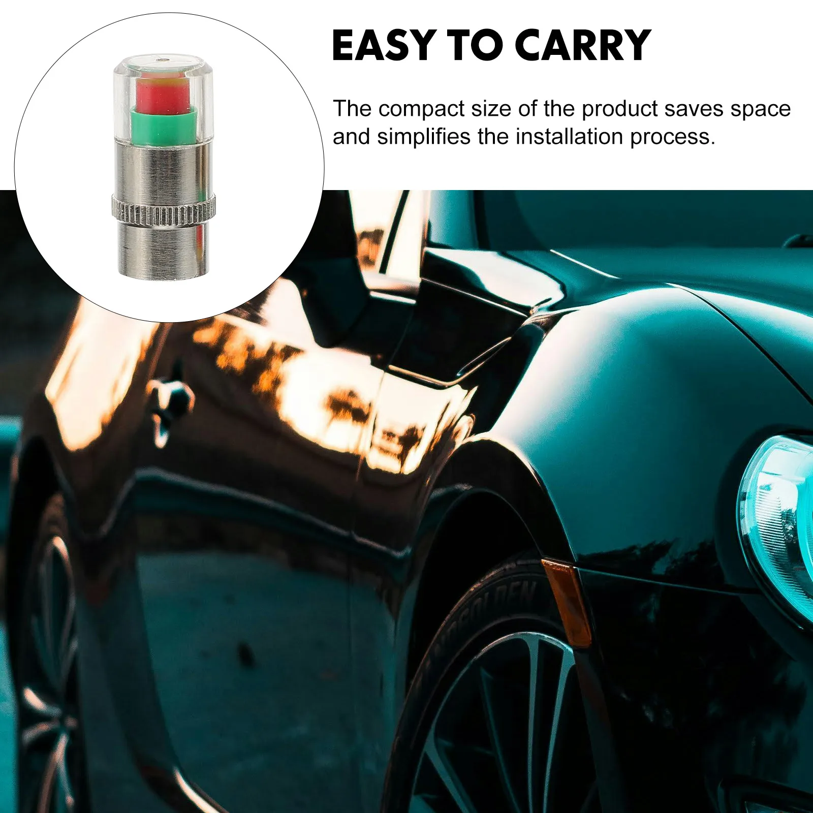 

1 Set Car Pressure Valve Sturdy Stem Automotive Accessories Motorcycle Pressure Monitor Tire Air Caps Truck Tyre Dust Caps Valve