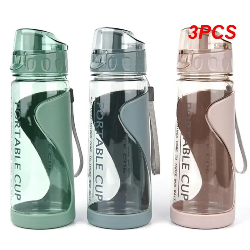 3PCS Water Bottle Motivational Sport Water Bottle Leakproof Bottles Drinking Outdoor Travel Gym Fitness Cup Bpa Free Plastic