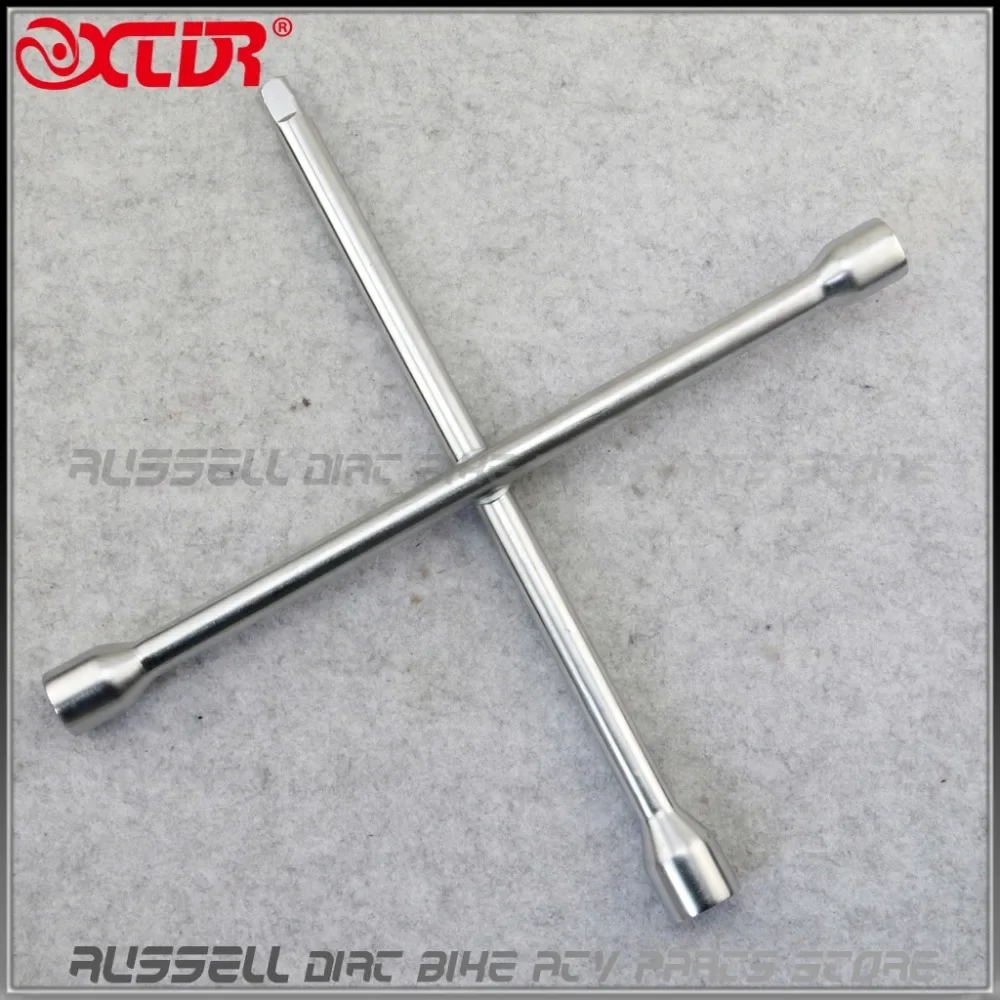 Way Wheel 4 Brace Spanner Socket Car Auto Automobile Motorcycle Tyre Cross Nut Wrench 17 19 21mm
