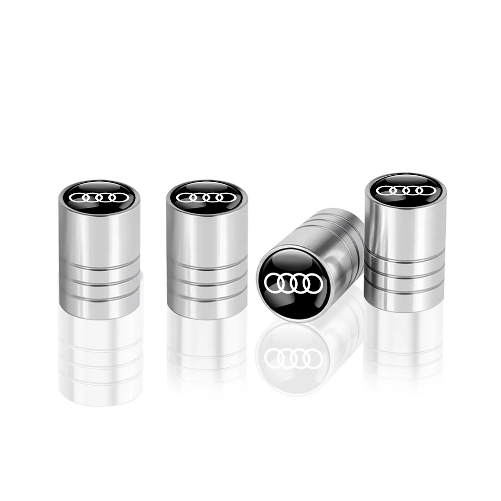 4Pcs Car Tire Valve Bolt-in Wheel Valve Stem Cap Cover Accessories for Audi Sline A1 A2 A3 A4 A4L A5  RS RS3 RS4 RS5 RS6 R8 S1 - view 3