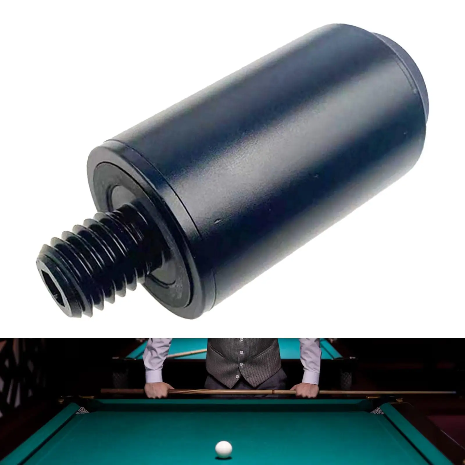 Billiards Pool Cue Extension Rod Connector Billiards Accessories with Butt Cue End Extender Pool Cue Extender for Athlete