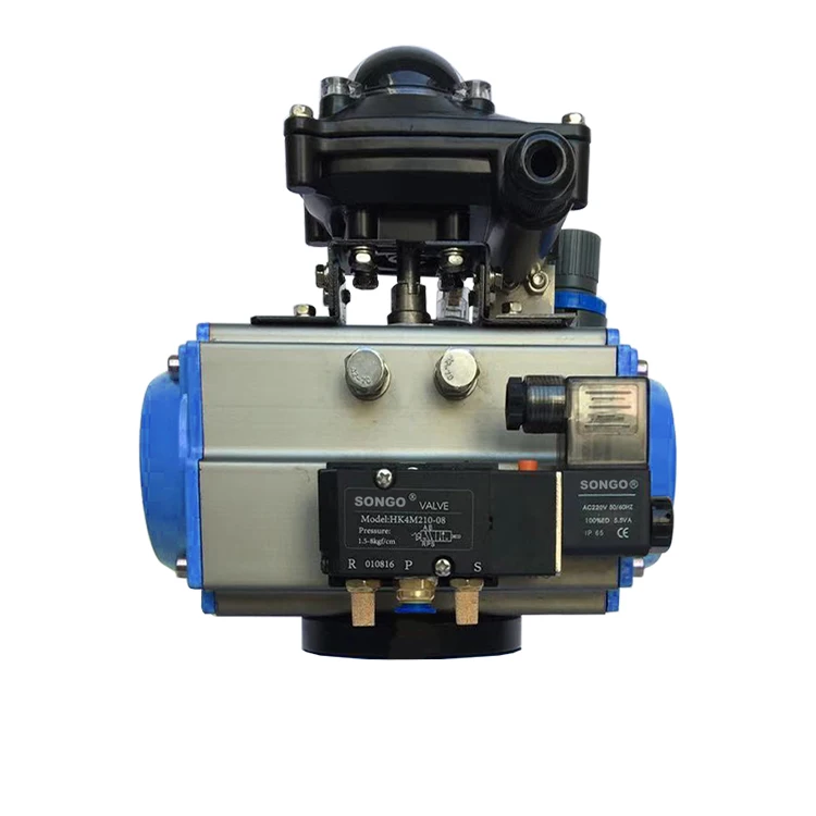 90 Degree Rotary Spring Return Double Acting Pneumatic Actuator Ball Valve  Butterfly Valve