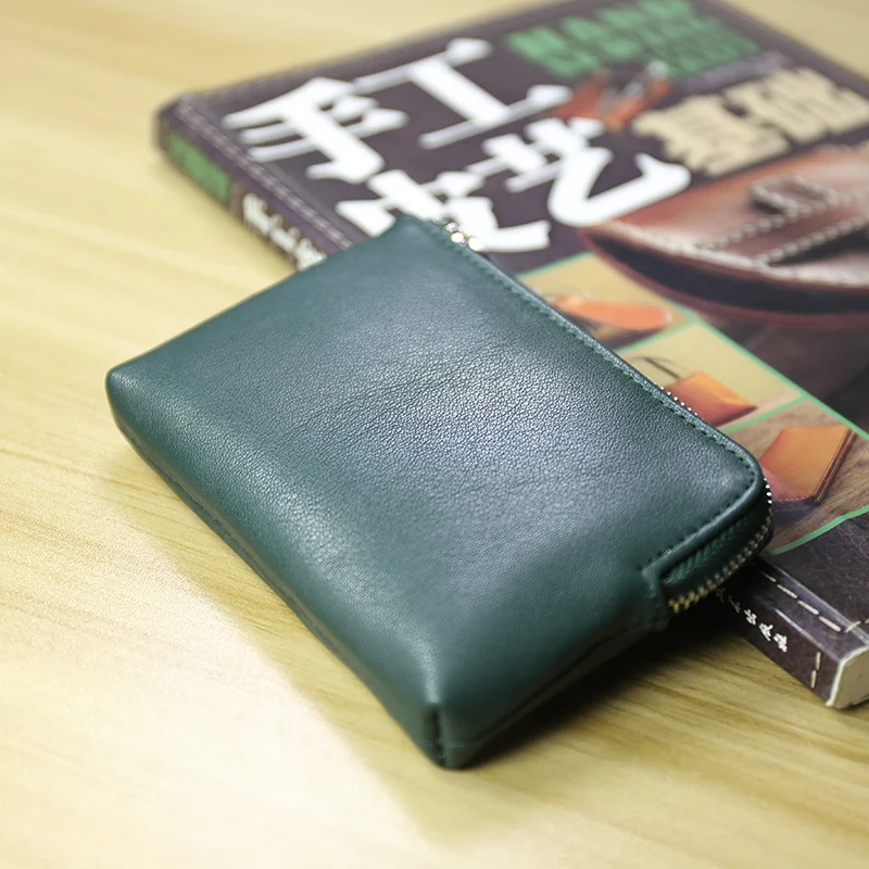 Mini Wallets Women Genuine  Leather Men Coin Purses Vintage Small Change Purse Coin Pouch Credit Card Wallet Money Bag