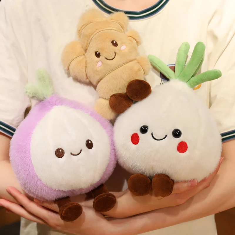 Neue Gemüse Geist Plüsch Spielzeug Kawaii Zwiebel Knoblauch Ingwer Gefüllte Puppen Cartoon Zwiebel Ingwer Plushie Urlaub Dekorationen Geschenke