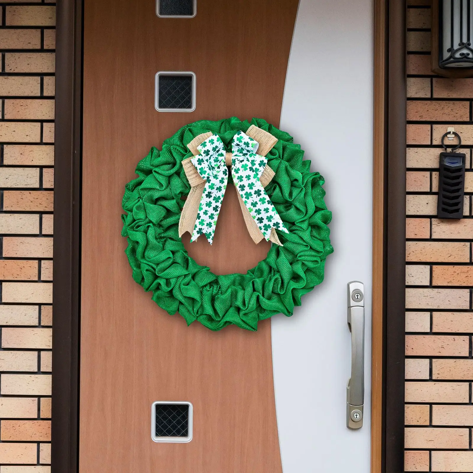 ST Patricks Day Wreath Backdrop Wall Hanging Wreath Round Front Door Wreath for Indoor Outdoor Walls Garden Window Farmhouse