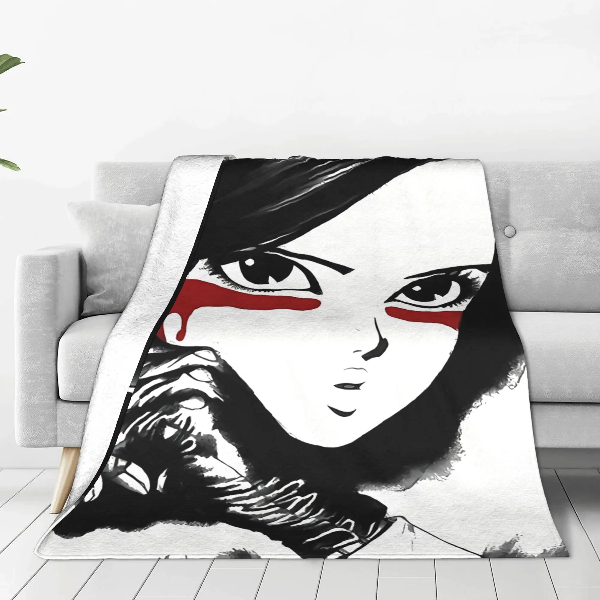 1PC Home Cute Room Decor Gunnm Gally Blanket Throw Blanket Battle Angel Alita Novelty Warm Blanket All Season