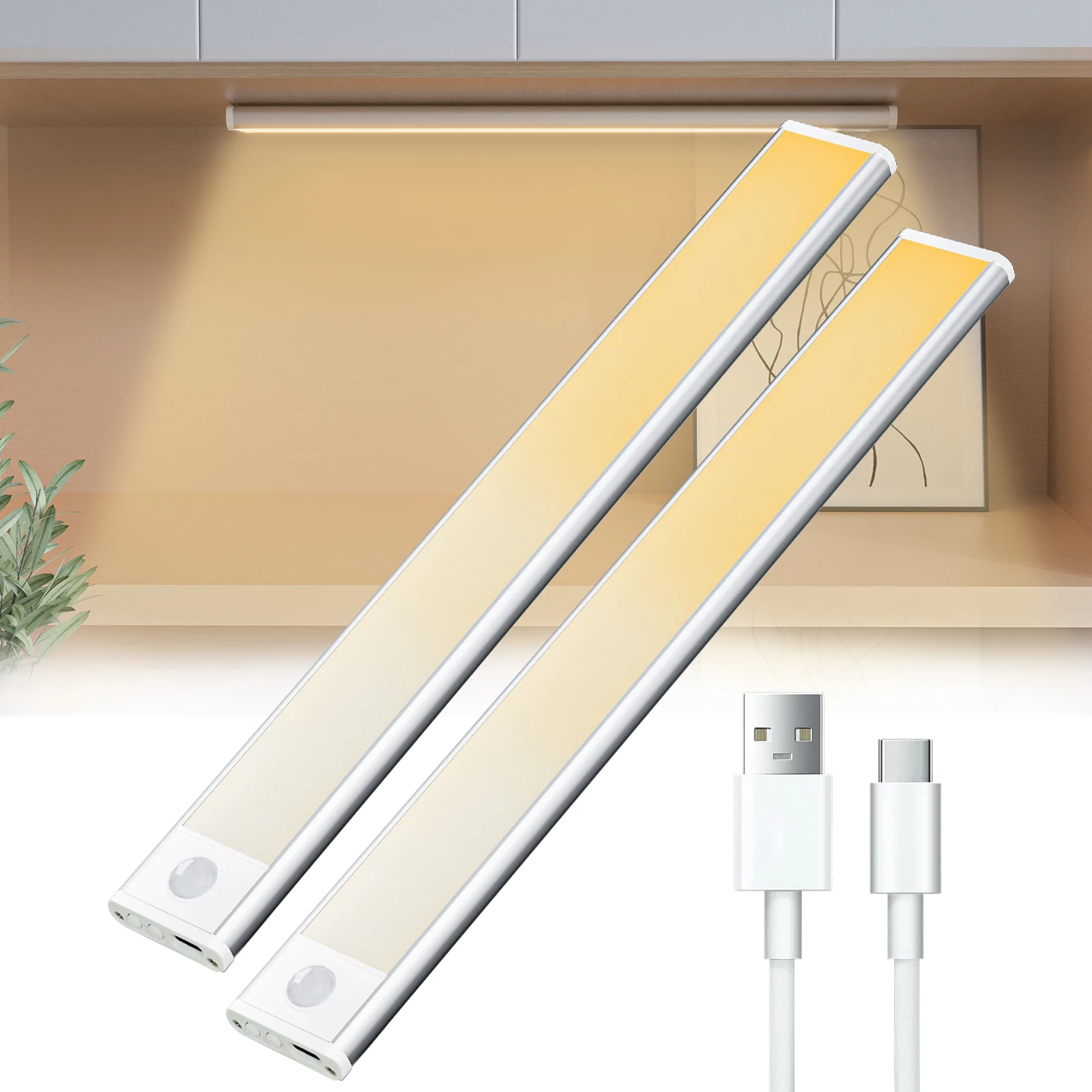 usb-c充電式ledキッチンキャビネットライト-3つの照明モード-ワイヤレスランプ-モダン3cctセンサーライト-表面実装プラスチックシェード