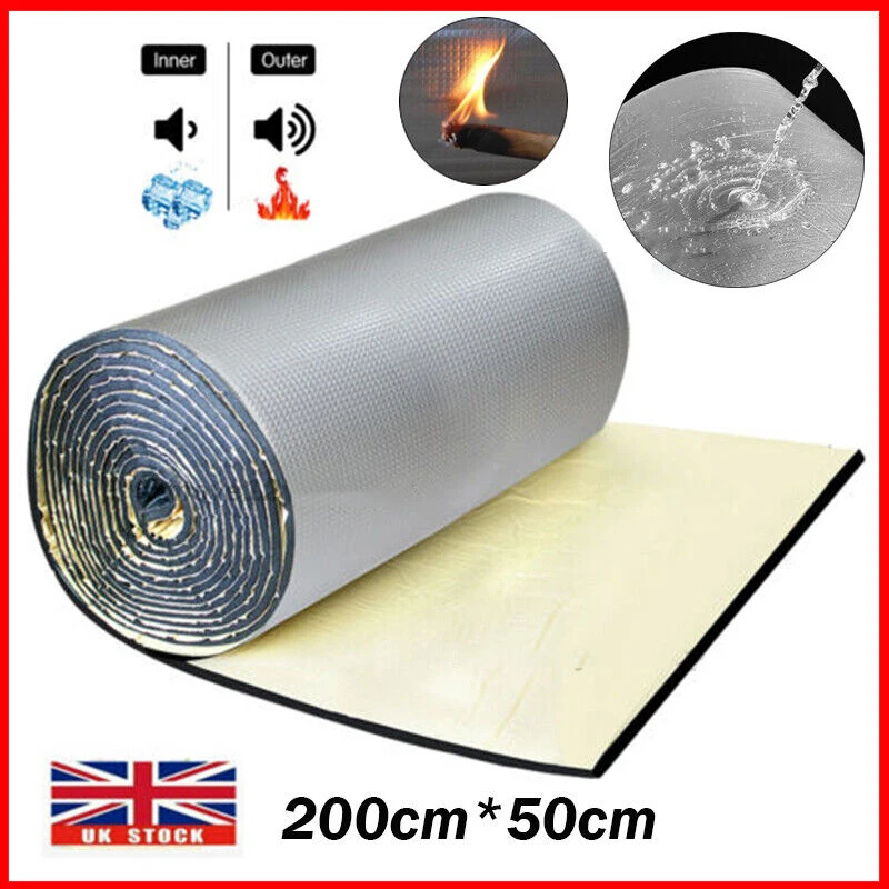 1 قطعة 200x50 سنتيمتر السيارات الصوت المميت حصيرة عزل الحرارة سيارة فان الصوت التدقيق التخفيت غطاء السيارة العزل جدار الباب الصامت