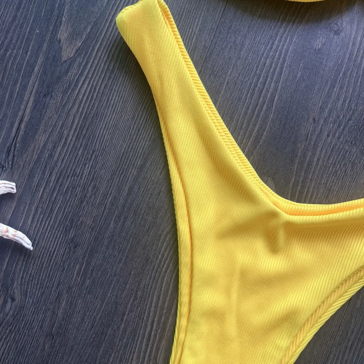 مطوي العصابة عالية قطع البرازيلي بيكيني النساء ملابس السباحة الإناث قطعتين مجموعة البكيني الاستحمام ثوب السباحة السباحة