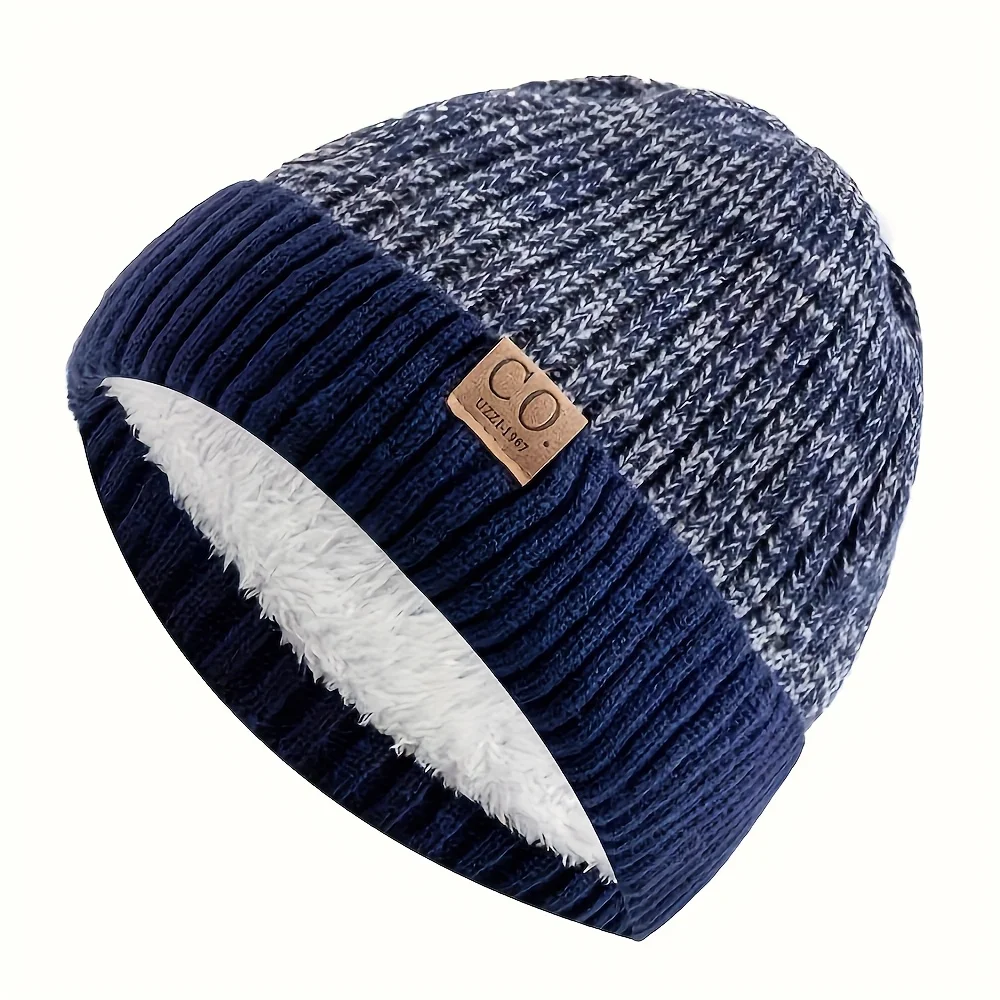 Damenmütze ohne Krempe, warm gefütterte Strick-Skimütze für Damen und Herren, geeignet für warme Alltagskleidung im Herbst und Winter. – Detail 9