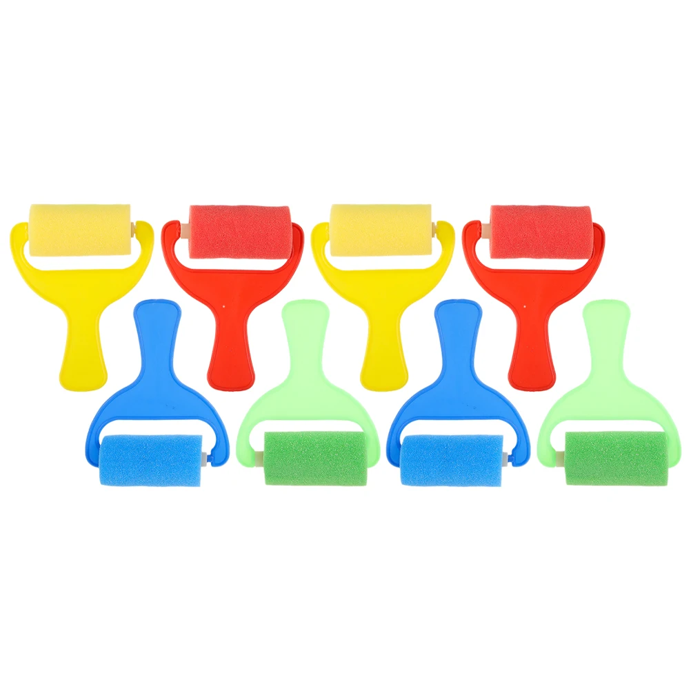 

8pcs Sponge Paint Brushes Set Colorful Foam Painting Tools For Art Crafts Easy Clean Doodle Drawing Kit Childrens Paint