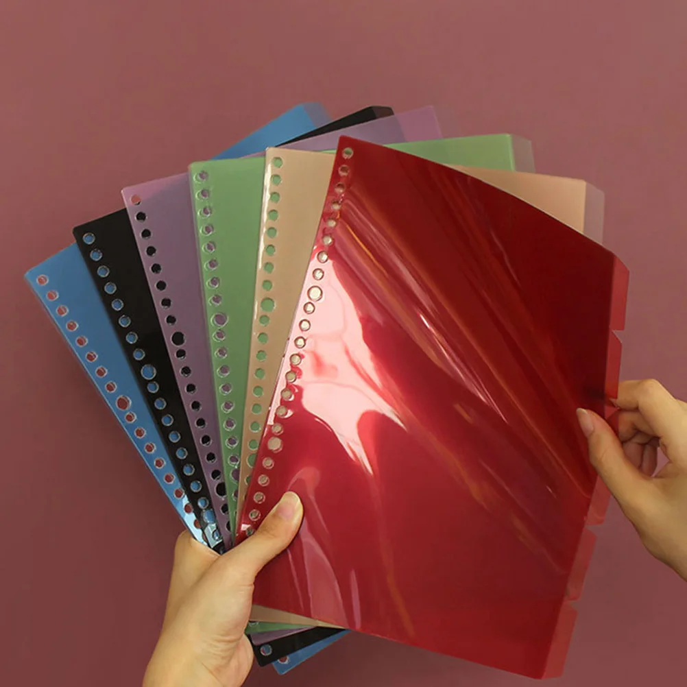 

5 Pcs Binder Dividers B5 Notebook Section Separators Dustproof Waterproof Flexible Colorful Design Reusable Partition