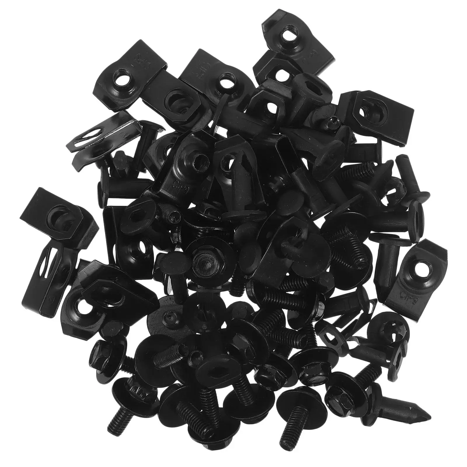 1Set Car Bolt U Clamp Set Reinforcement Mechanism Bumper Protector Stabilizer Mudguard Clips Automotive Fasteners Auto Parts