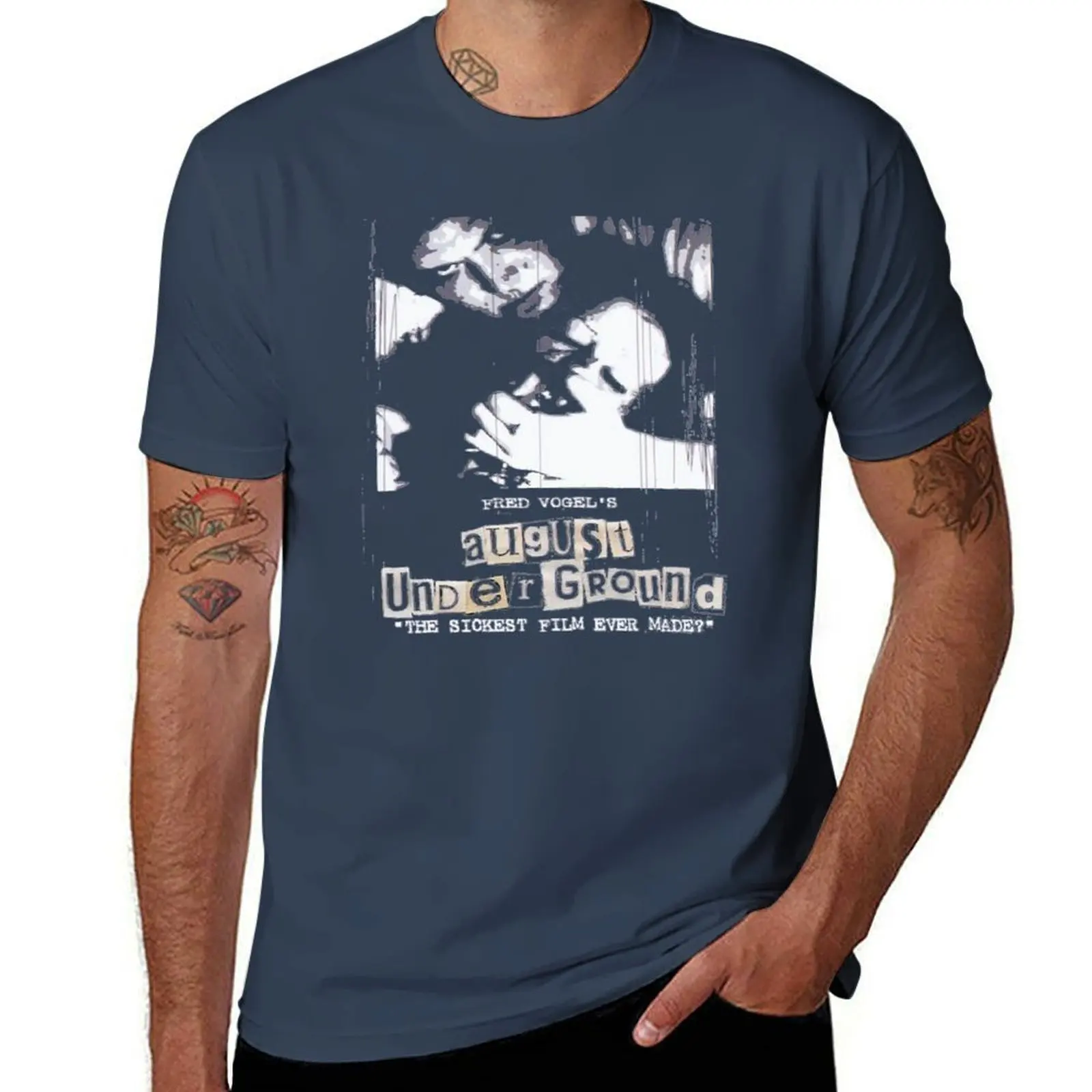 

August Underground (2001) America Horro T-Shirt t shirt man plain t shirts for man pack cotton T-Shirt