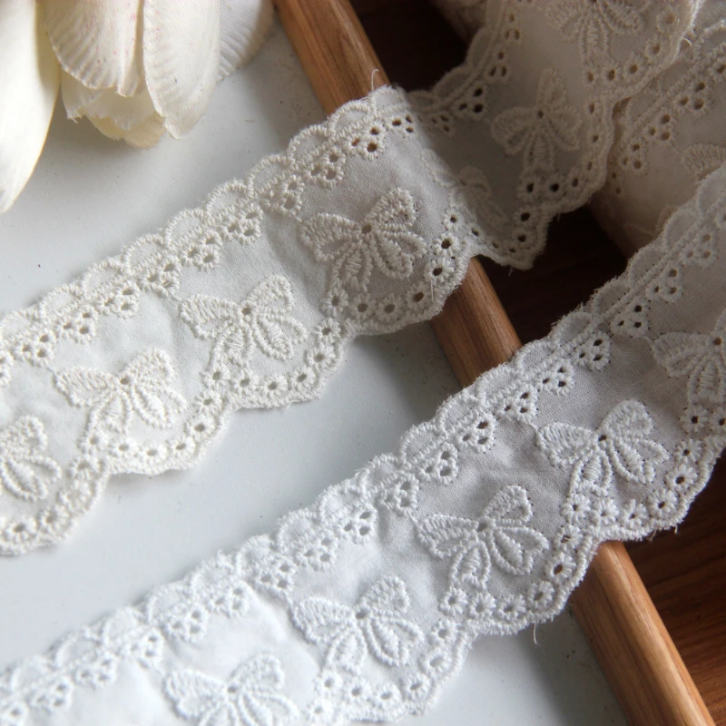 Katoen geborduurd wit bloem kant stof, breed naaien, doe-het-zelf trimmen, bruiloft applique, lint, kraag doek, Guipure decor, Dubai