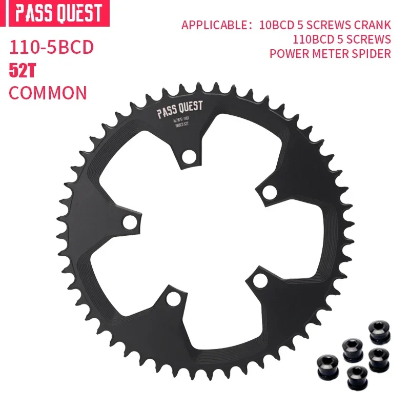 

PASS QUEST SRAM 3550 APEX RED 110 bcd sprocket 5 bolt road chain plate narrow wide 5 screw single plate sprocket