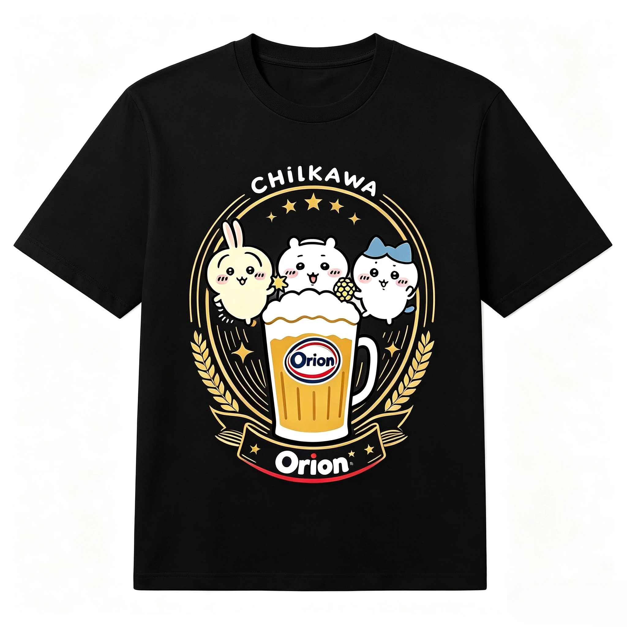 Chiikawa Anime Cartoon Kawaii Neues Kurzarm-T-Shirt, vielseitig kombinierbar, locker und bequem, atmungsaktiv, schweißabsorbierend, schnelltrocknend. – Detail 3