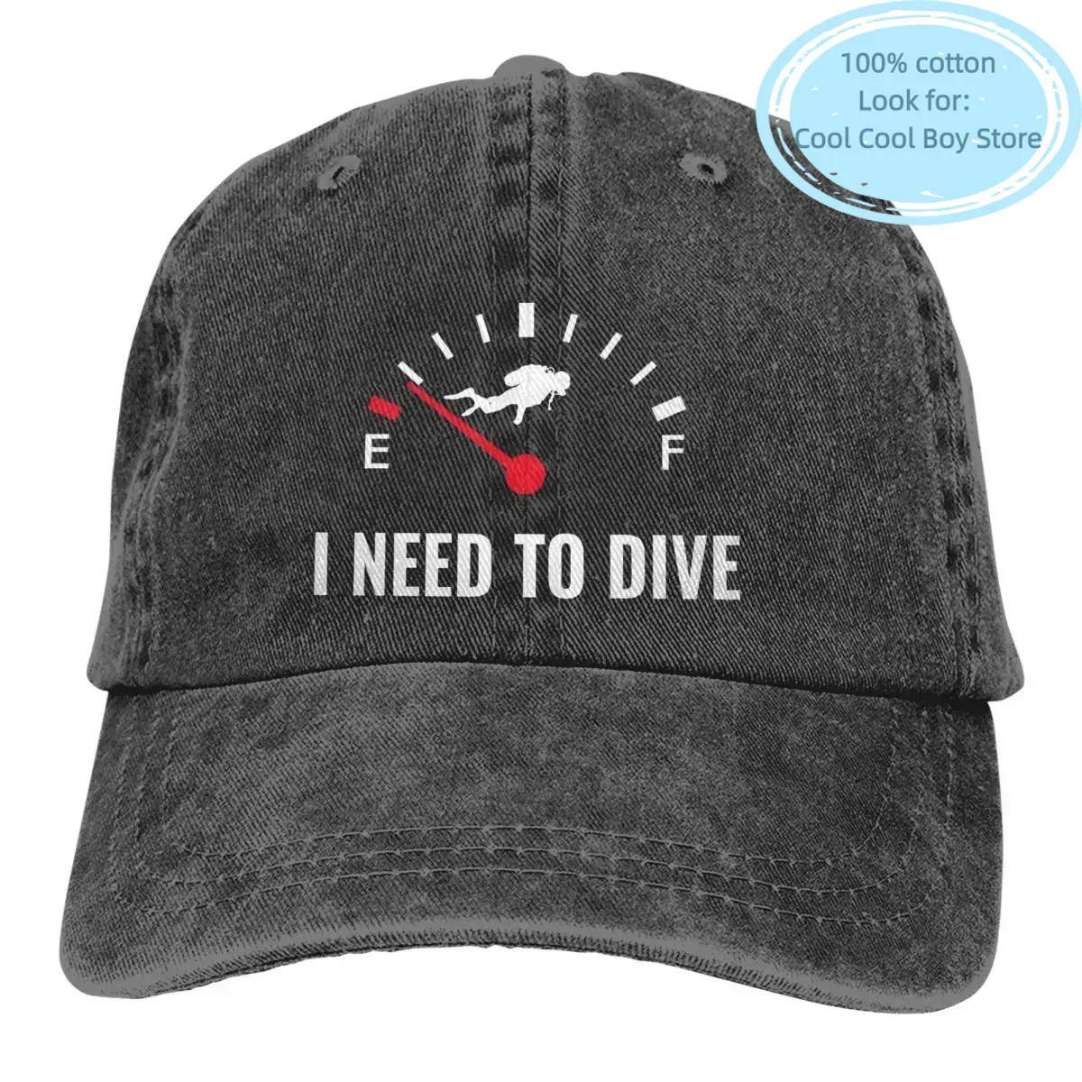 Forced To Work Diver Underwater Baseball Cap Men Cowboy Hats Women Visor Protection Snapback Dive Scuba Diving Caps