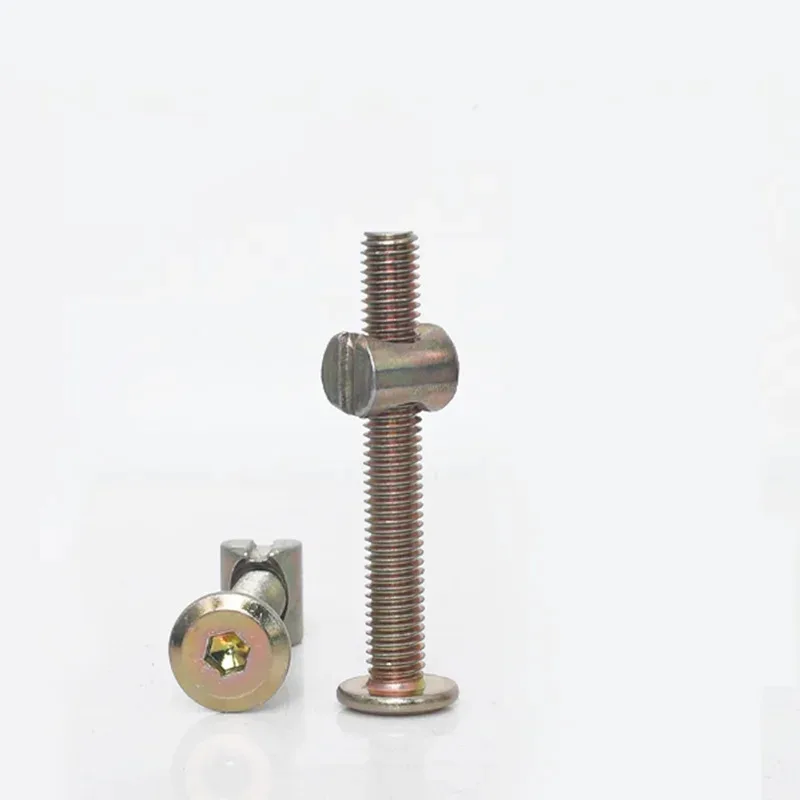 Furniture Hammer Screw And Nut Set For Crib Board Connection With Horizontal Hole M6 M8 Sizes 5