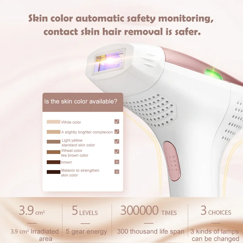 Mlay T3  Permanent IPL Hair Removal Epilator a Laser  Face BIkini Body Hair Removal  Electric Depilador a Laser 500000 Flashes