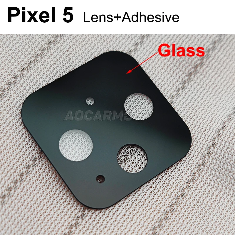 Aocarmo For Google Pixel 5 Back Rear Camera Lens Glass With Adhesive Replacement Part