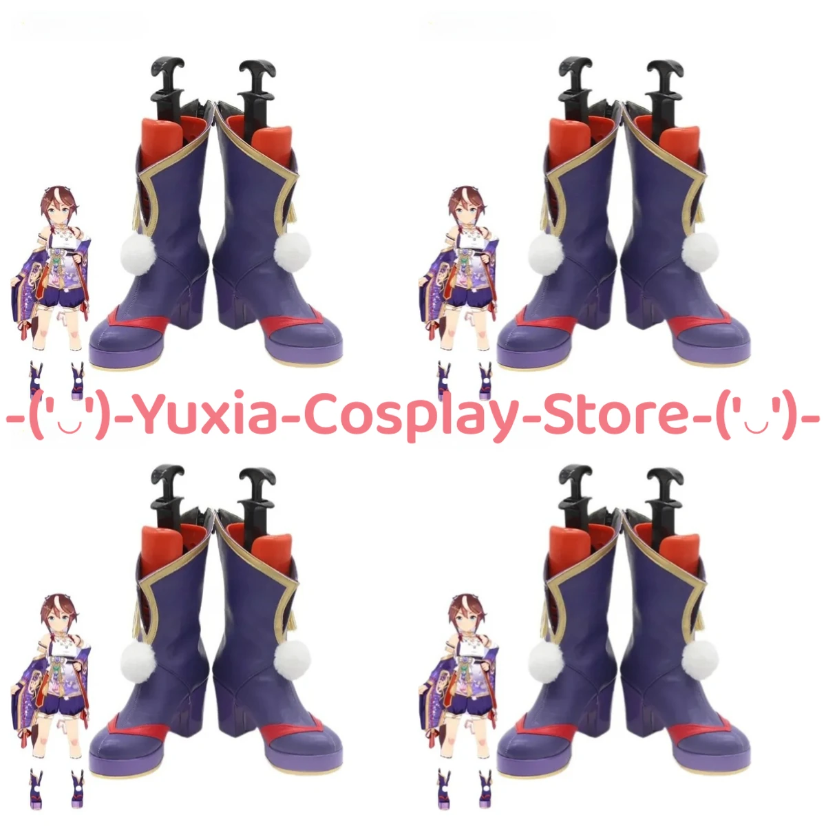 

Юксиакосплей! Uma Musume Pretty Derby Tokai Teio, обувь для косплея, реквизит для персонажей, ботинки из искусственной кожи, карнавальный костюм на Хэллоуин