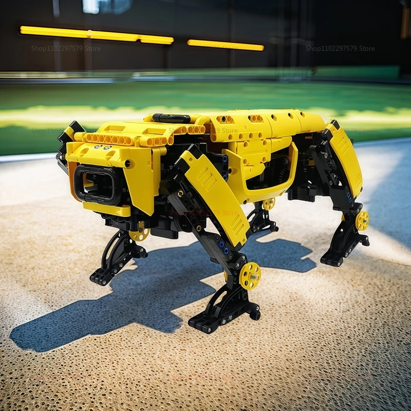 Bloques de construcción de perros Robot de potencia RC, juguetes técnicos de robots, dinámica Boston motorizada, modelo de perro Alpha grande, ladrillos para regalo de niño, 936 Uds.