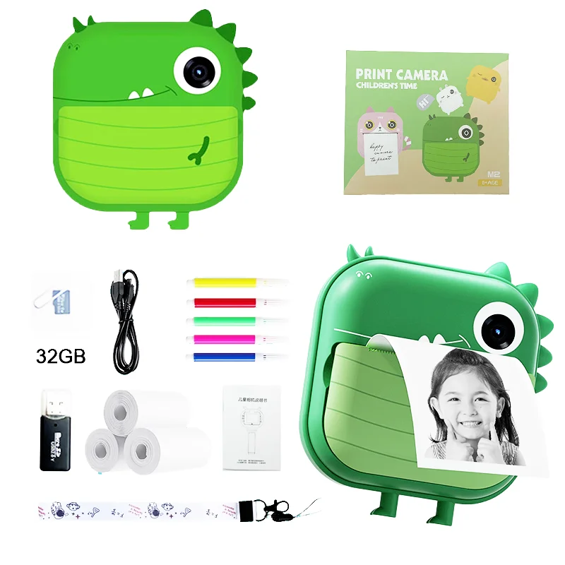 Children's Instant Print Camera With Thermal Printer Kids Digital Photo Camera Girl's Toy Child Camera  Boy's Birthday Gift