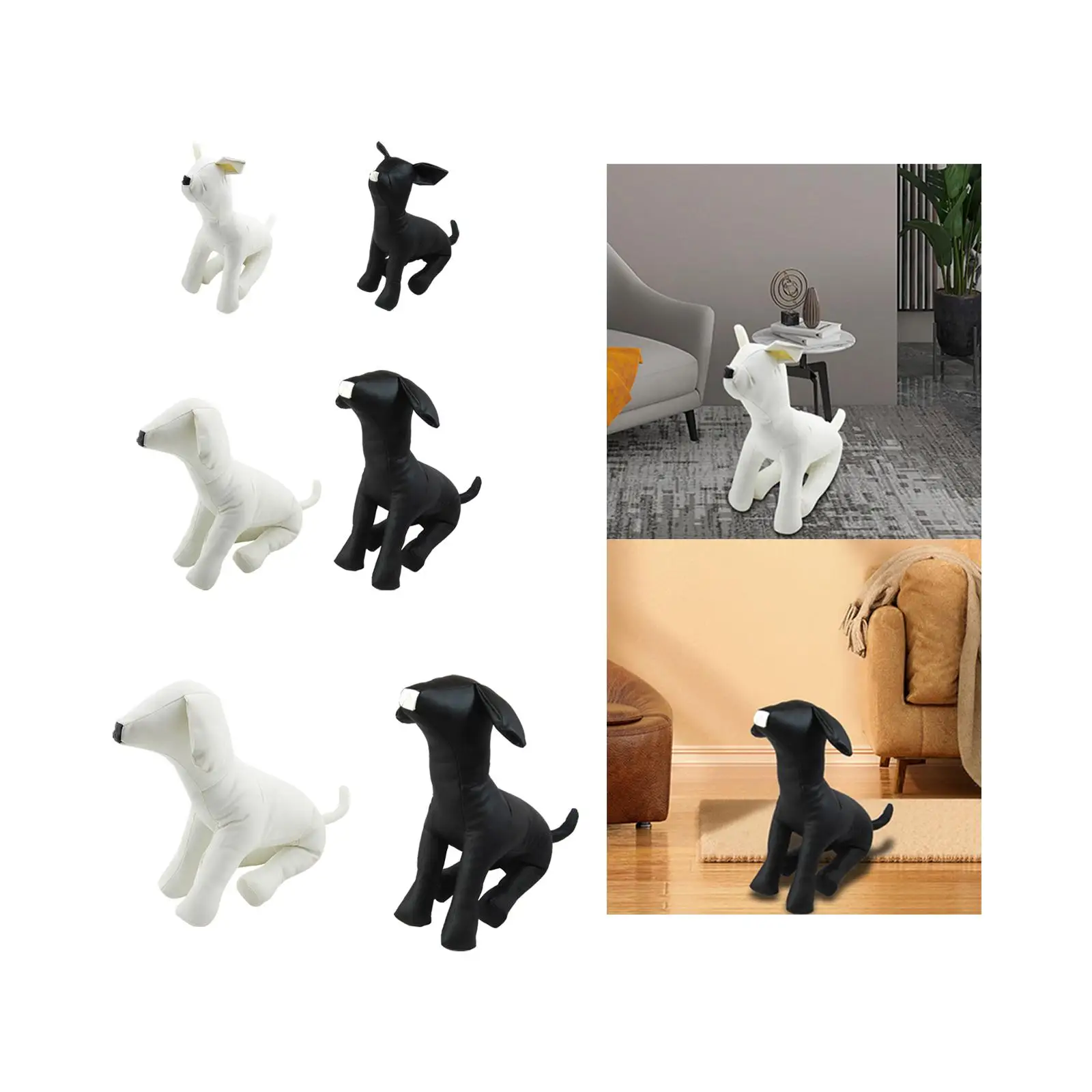 PU Dog Mannequins , Sitting Dog Clothes Display Models in Pet Store