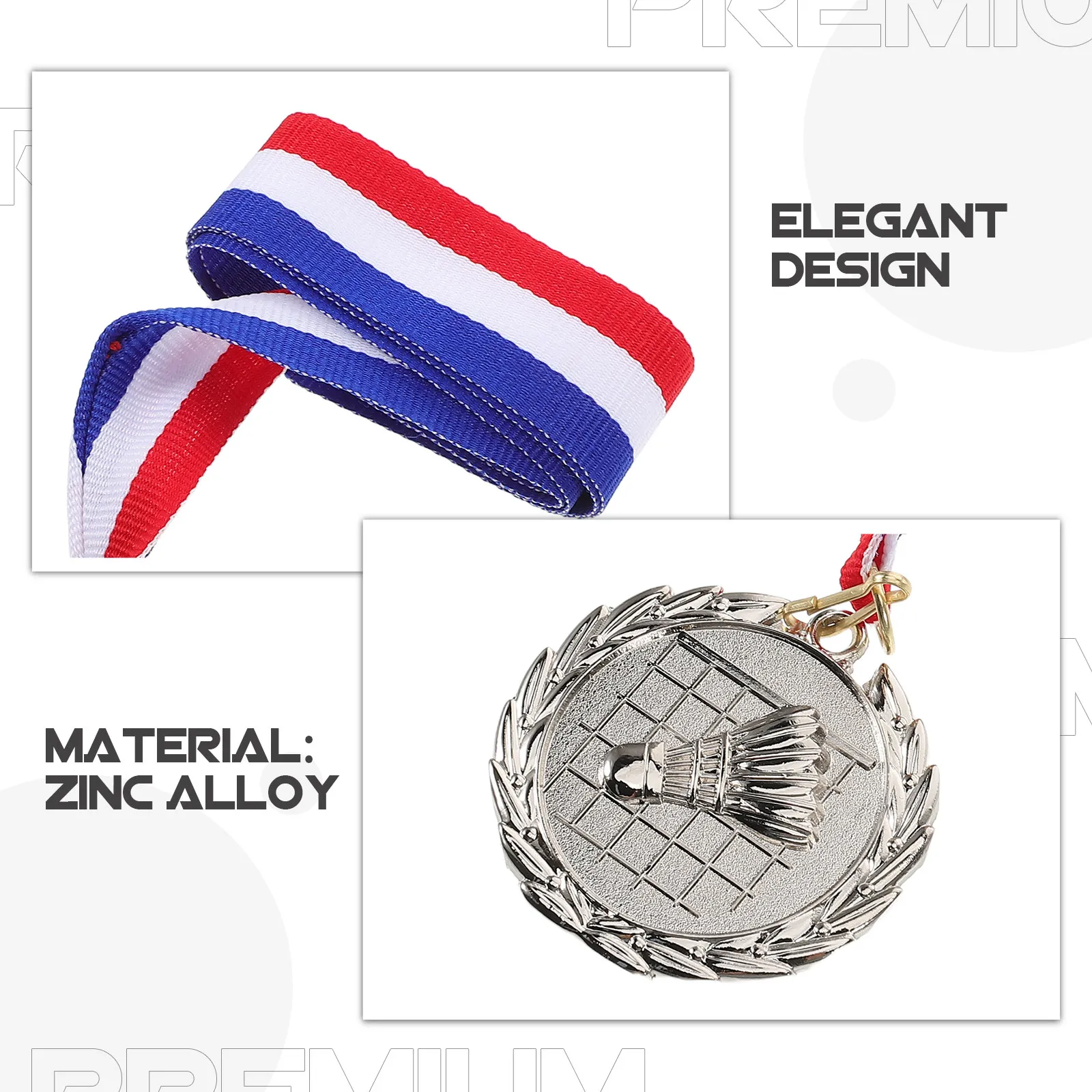 Badminton Competition Award Medals Zinc Alloy Medals for Students School Tournaments Party Favors Prize