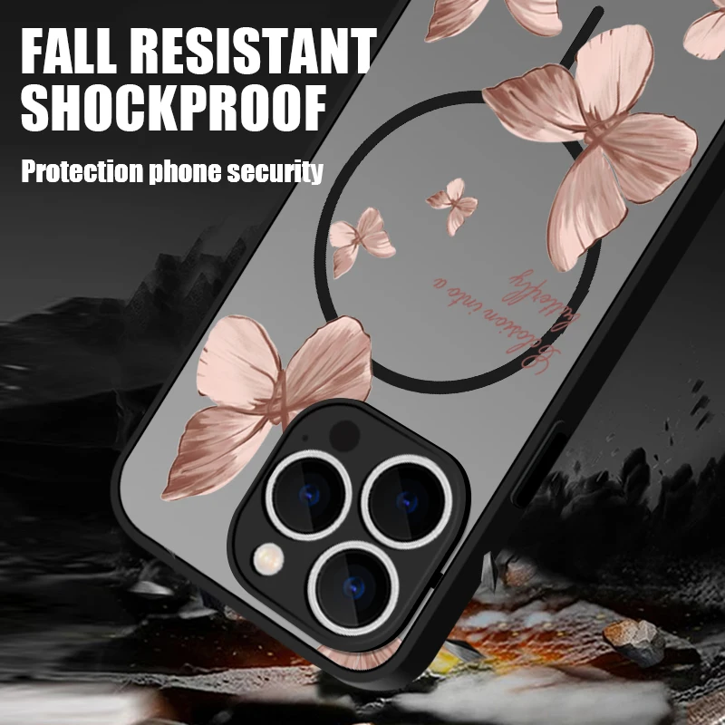 حافظة لهاتف آيفون 17 16e 16 15 Pro 14 13 Pro Max Plus لهاتف Magsafe غطاء صلب للشحن اللاسلكي المغناطيسي #6