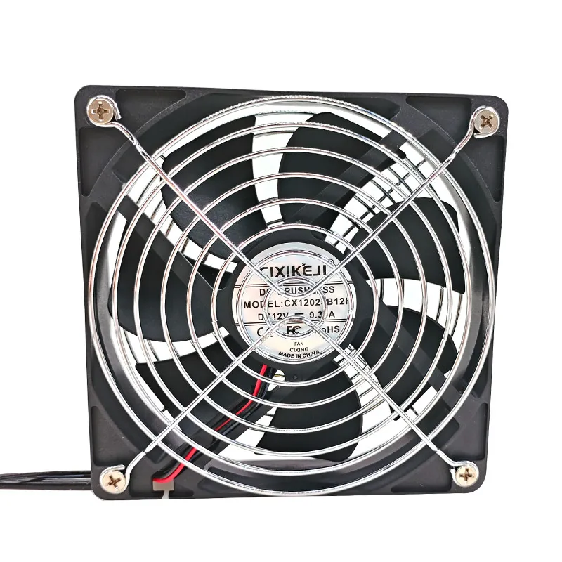 120MM 2 Fans Set 12V Btc Mining Machine Workstation Cabinet Server Case Cooling System Fan with Adapter 2700RPM 0.3A image 4