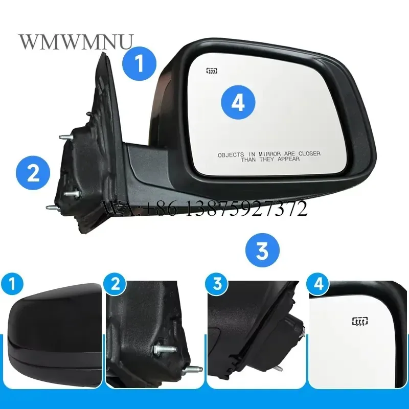Wmwmnu Rearview Backup Car Mirror New Exterior OE 5SG19TZZAF 5SG18AXRAF 5 Line for Jeep Grand Cherokee 2011-2016