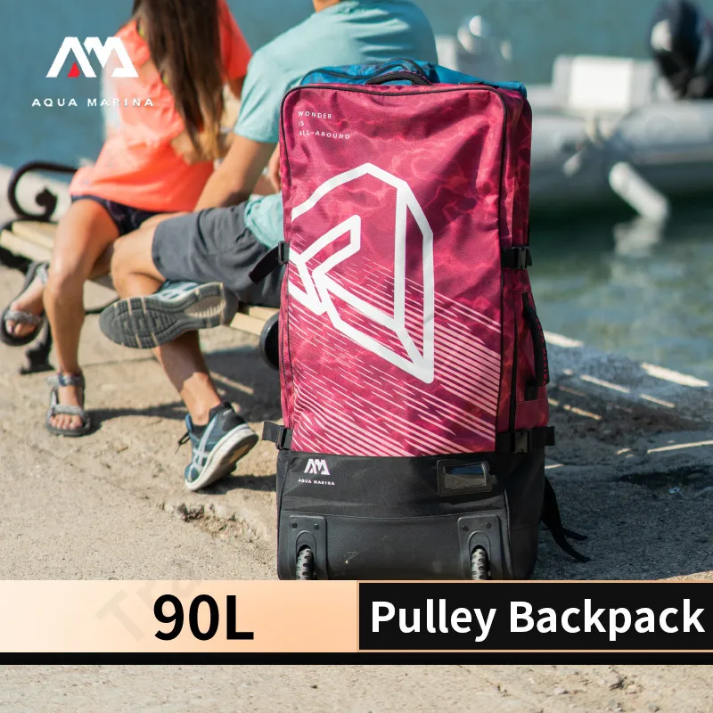 AQUA MARINA Paddle Board Storage Bag With Pulley 90L Large Capacity Backpack Kayak Paddle Backpack 97x46x30cm Aquatic Sports Bag