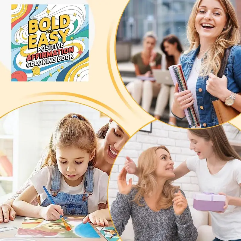 Adult Color Book Relieving Funny Portable Stress Relief Book Affirmation Coloring Toy Boost Your Mood Drawing Toy For Men Women