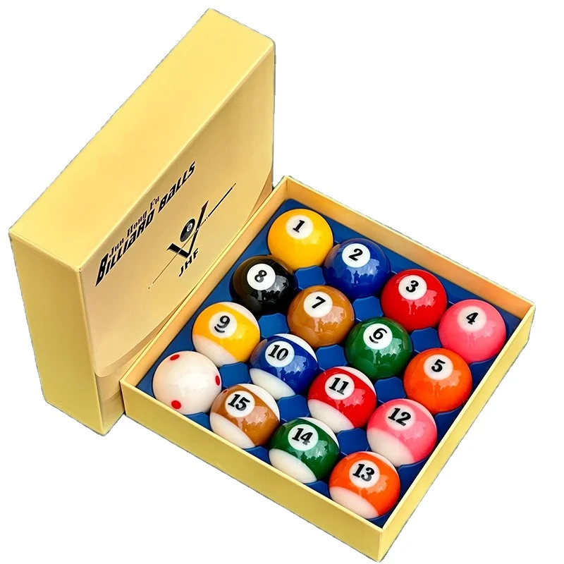 

Large Standard Black Eight 8 American Snooker Table Accessories Quality Pool Sixteen Color Crystal Resin-Quality Billiard Balls