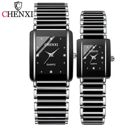 CHENXI coppia orologio impermeabile Top Brand Luxury Watch per donna uomo con ceramica e cinturino in metallo Relojes Para Mujer