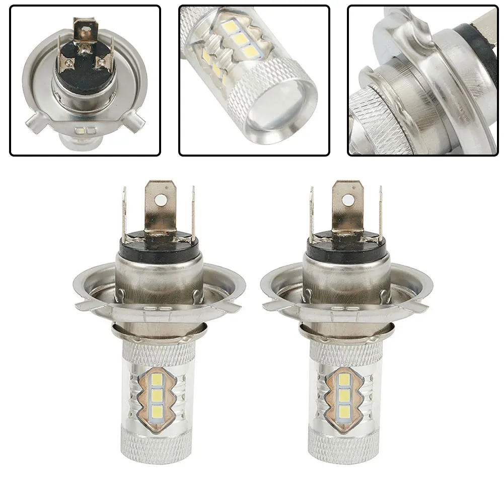 アルミニウム合金ヘッドライト用LEDフォグランプ,80W, 800lm,白,h4,9003,hb2,1500lm,特別オファー,新品,2個