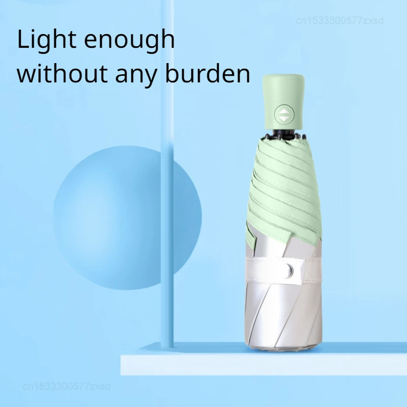 يوبين التلقائي بالكامل للطي جيب مظلة للنساء ، مقاوم للماء ، يندبروف ، عاكسة ، حماية الشمس ، دليل للطي مظلة