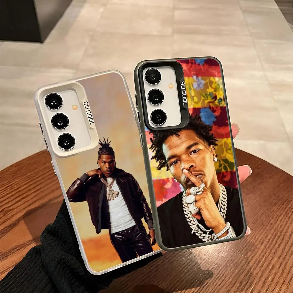 America Rappe Lil Baby Phone Case For Samsung Galaxy S26 S25 S24 S23 S22 S21 S20 Ultra Plus Fe colored silver Cover