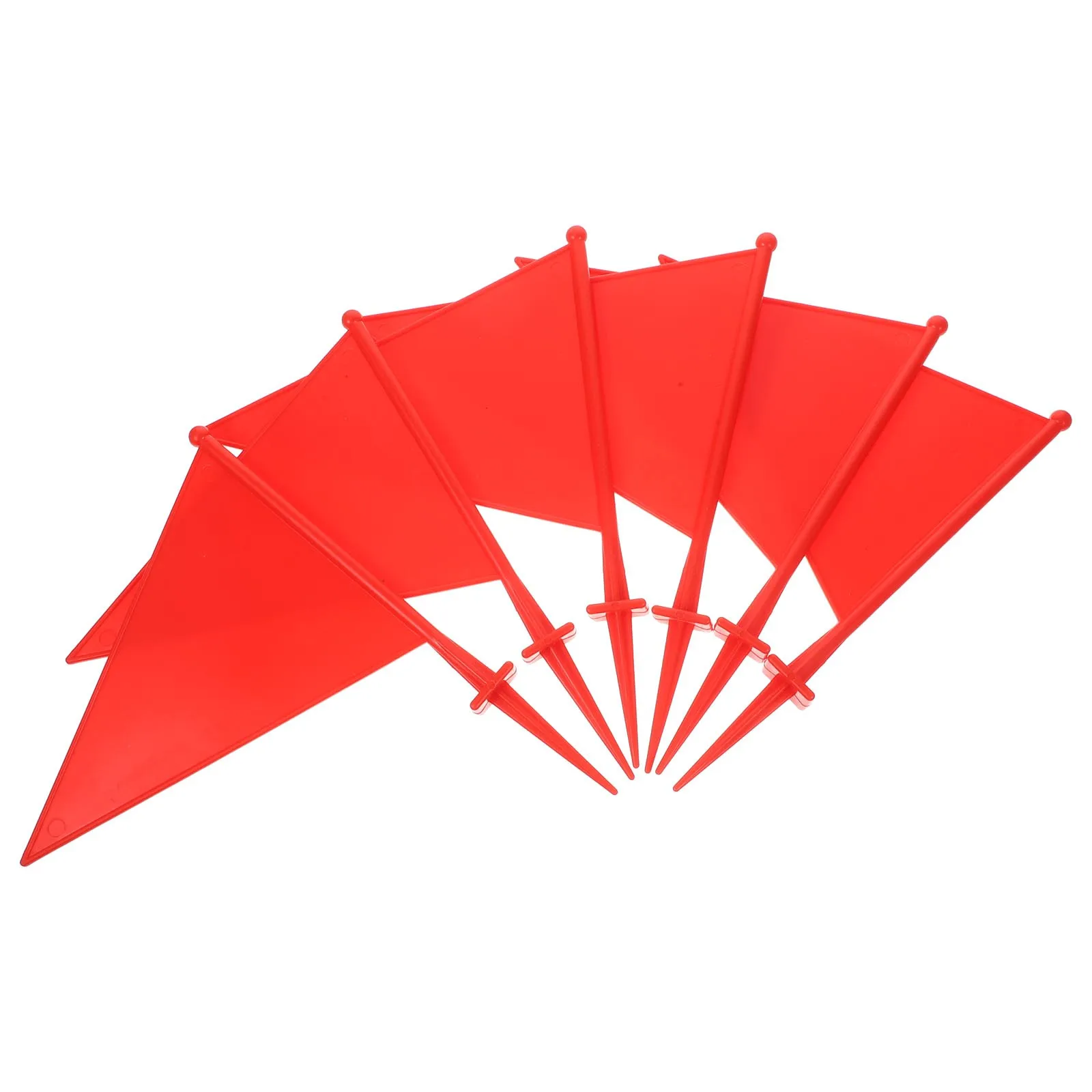 

6Pcs ABS Plastic Marking Flags for Industrial Use Yard Marking Sprinkler Dog Training Projects Sprinkler Flags