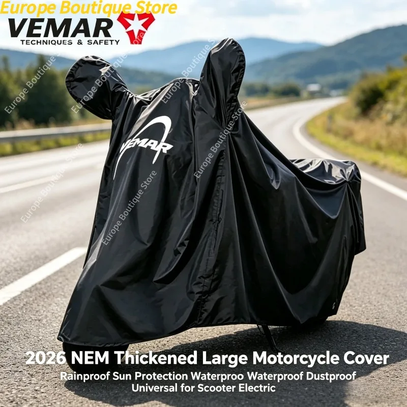 

Waterproof Sun Protection Dustproof Thickened Large Motorcycle Cover Universal For Scooter Electric Bike